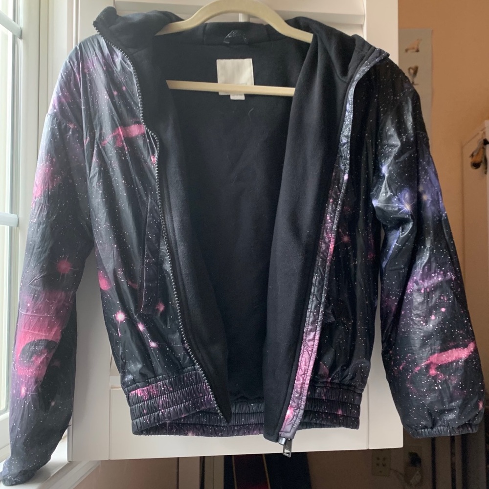 Diesel Galaxy Print Water Resistant Raincoat